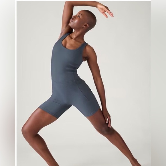 Athleta Pants - Athleta Granite Blue Jumpsuit Small Tall